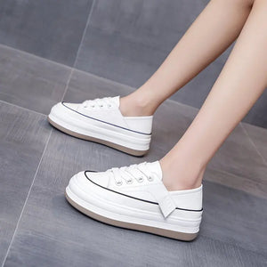 Women's Platform Sneakers 2025 - Fashion Lace-Up Walking & Running Shoes, Comfortable & High Quality