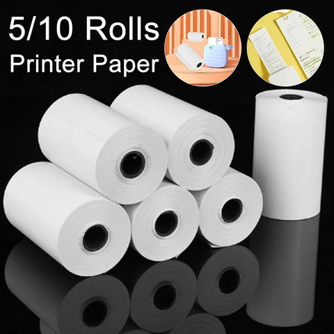 10 Rolls Thermal Paper for Kids Instant Print Camera - Mini Printer Accessory