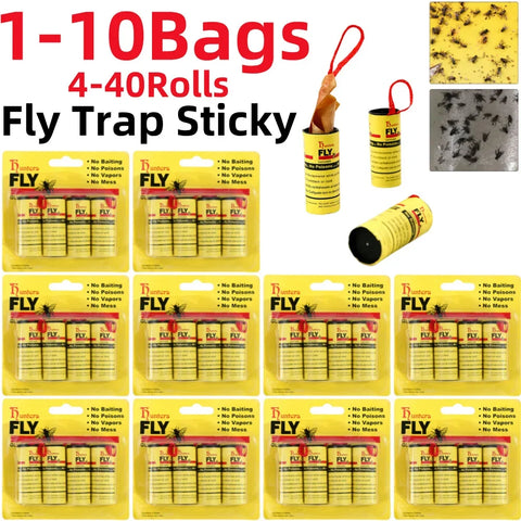 Dual-Sided Fly Trap Strips | Non-Toxic Bug Catchers | Multi-Pack 16-160