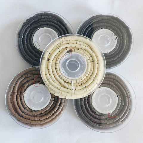 1000pcs 5.0mm Silicone Aluminum Micro Rings Hair Extension Beads with Loop Hook and Plier Tool Kit