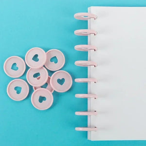 100pcs 35mm Love Binding Rings Loose-leaf Notebook Mushroom Disc Notepad Buckle