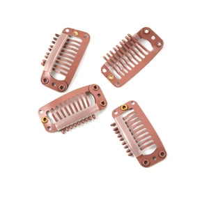 10 Pack Hair Extension Snap Clips 9-Teeth Wig Comb Clips Hairpiece Accessories 32mm