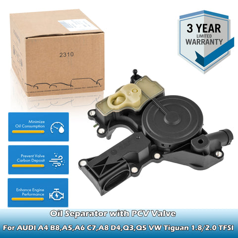 Audi A4 A5 A6 A8 Q3 Q5 1.8/2.0 TFSI PCV Valve Oil Separator Assembly 06H103495AE/06H10349AK/06H103495J