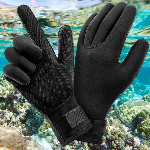 3mm Thermal Neoprene Wetsuit Gloves, Anti-Slip for Diving, Surfing, Spearfishing, Swimming, Rafting, Kayaking