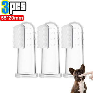 10-Pack Pet Finger Toothbrush - Silicone Dental Care for Dogs & Cats - Tartar Removal, Breath Freshener