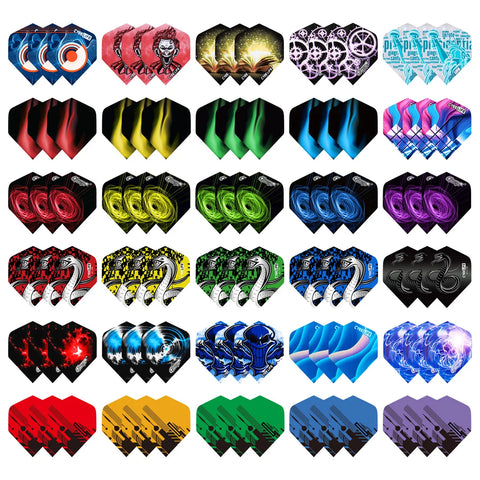 90pcs Dart Flights Set, Colorful Durable PVC, Multiple Styles - Replacement Darts Accessories