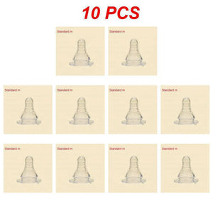 1-10 Pack Baby Pacifier Nipples Wide Bore Spiral Frosted Non-Irritating Thickened Safe Real-Feel