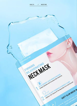 10-Pack Hydrating Firming Neck Masks with Hyaluronic Acid Skincare Set