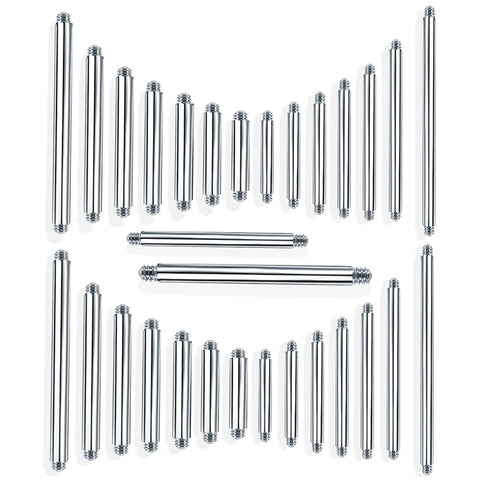 10pcs Surgical Steel Tongue Barbell Piercing Set 4-42mm 14/16g - Ear Helix Jewelry Replacement Accessories