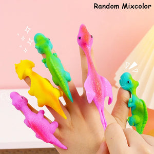 10-Pack Dinosaur Slingshots Kids Party Favors & Stress Toys