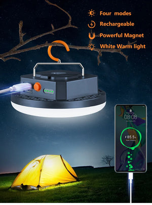 10,000mAh Rechargeable LED Tent Lantern Portable Emergency Camping Bulb Flashlight for Outdoor and Home