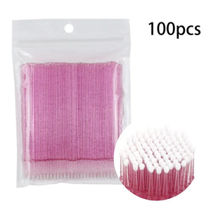 100 Pack Disposable Mascara Brushes for Lash Extensions & Makeup Application