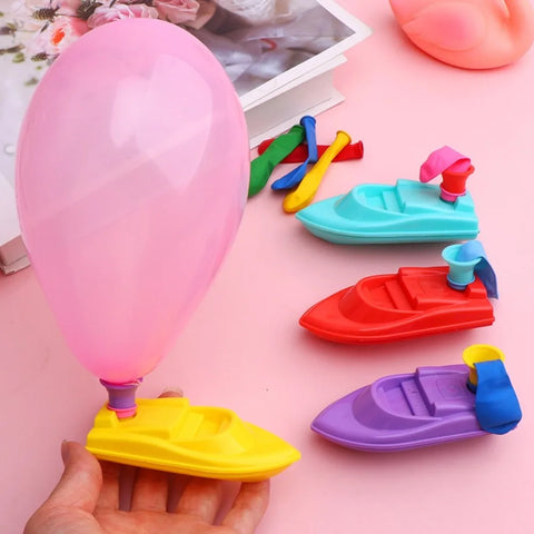 Balloon-Powered Boat Bath Toy Set for Kids - Fun Educational Water Play