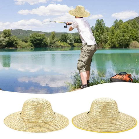 Adjustable Wide Brim Sun Hat, UV Protection, Breathable Bucket Hat for Beach, Men & Women