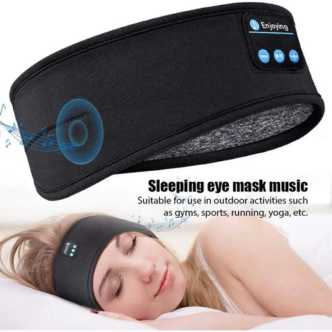 Bluetooth Sports Headband Earphones Music Eye Mask Wireless Headset for Sleeping