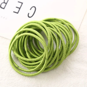 10 Pack Black Blue Elastic Hair Ties for Ponytails - Durable Rubber Band Hair Accessories