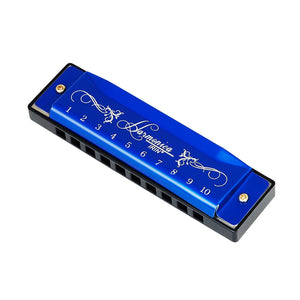 10 Holes 20 Notes C Key Harmonica with Colorful Metal Shell & Box - Educational Toy for Beginners
