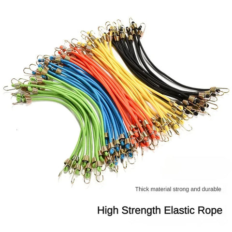 Heavy Duty Elastic Bungee Cord Luggage Strap with Hooks 25-30cm, Stretch Tie for Tent and Outdoor Use