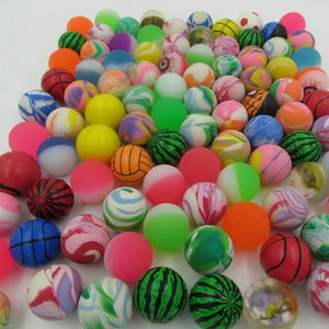 100pcs 25mm Colorful Rubber Bouncy Balls Toys for Kids Floating Elastic Balls