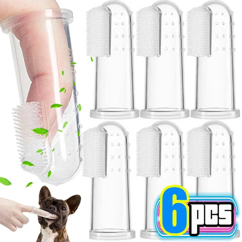 10-Pack Pet Finger Toothbrush - Silicone Dental Care for Dogs & Cats - Tartar Removal, Breath Freshener