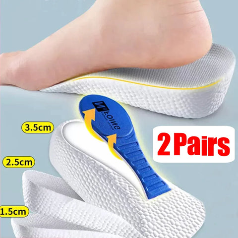 Elevator Shoe Insoles: Height Boost, Arch Support, Shock Absorb, Odor-Control Inserts