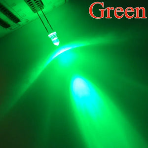 1000pcs 3mm LED Diode Kit: White, Red, Yellow, Blue, Green - Assorted Light Bulbs for DIY Electronics