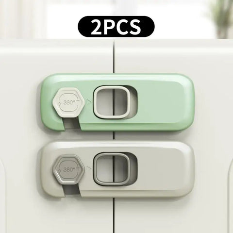 Child Safety Cabinet Lock Set - Fridge, Drawer, Door Protection, Baby Proofing, Anti-Pinch Latch (1/2 Pack)