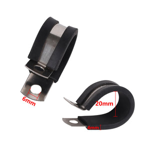 10-Pack Rubber P-Clamps for Cable, Hose & Pipe - Electrical and Plumbing Clips