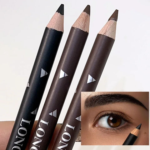 Dual-Color Waterproof Eyebrow Pencil Black/Brown Long-lasting Smudge-Proof Microblading Effect