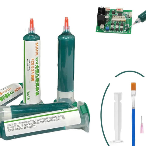 10ml Green UV Solder Mask BGA PCB Paint Corrosion Prevention Soldering Paste Flux Photosensitive Ink