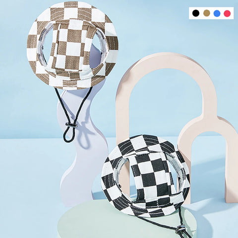 Breathable Cotton Pet Sun Hat - Adjustable Summer Cap, Various Sizes