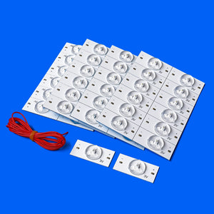 100pcs SMD LED Lamp Beads with Lens & Filter for 32-75" TV Repair, 2m Cable, Backlight Strip Accessories