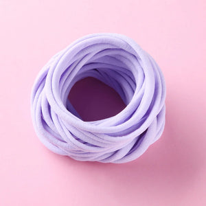 10-Pack Traceless Nylon Stretch Headbands for Newborns & Kids - Elastic Baby Hair Accessories