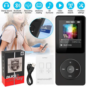 128GB Bluetooth MP4/MP3 Lossless Music Player with FM Radio & Recorder for Sports