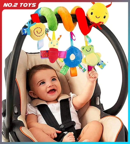 Baby Plush Activity Toy, Seat & Stroller Crib Rattle for 0-12 Months