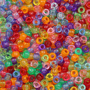 1000pcs Multi-colored Large Hole Pony Beads for Jewelry Making, DIY Crafts, Bracelets, Keychains Supplies