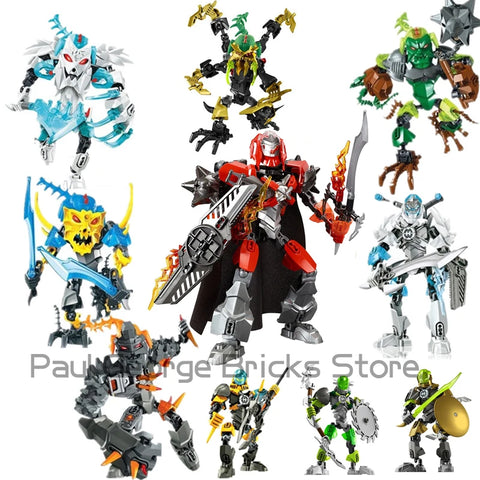 Hero Factory 5.0 Robot Building Blocks Set: Evo, Furno, Stormer Star Warriors - Toy Bricks for Kids Birthday Gift