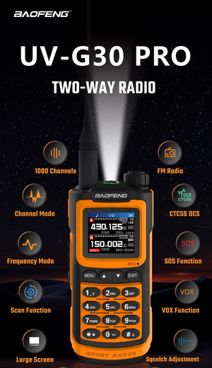 2025 Long Range Walkie Talkie 1000 Channel UHF VHF Ham Radio FM USB-C Charge Waterproof 2-Way Radio