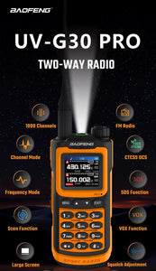 2025 Long Range Walkie Talkie 1000 Channel UHF VHF Ham Radio FM USB-C Charge Waterproof 2-Way Radio