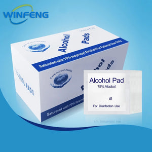 100pcs Disposable Alcohol Swabs & Iodine Cotton Sticks First Aid Kit for Wound Cleaning Antibacterial Care
