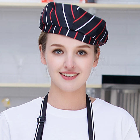 Chef Waiter Beret Cap for Kitchen, Baking, Cafe, Catering, Hotel, Bar, Food Service - Men & Women