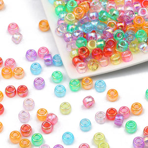 1000pcs Multi-colored Large Hole Pony Beads for Jewelry Making, DIY Crafts, Bracelets, Keychains Supplies