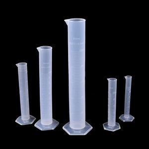 100ml Plastic Measuring Cylinder Graduated Lab Tube for Chemistry Tests