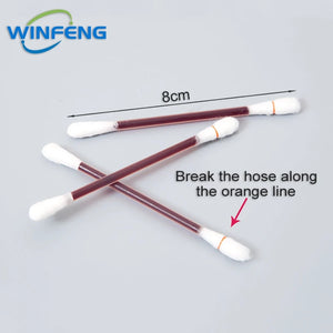 100pcs Disposable Alcohol Swabs & Iodine Cotton Sticks First Aid Kit for Wound Cleaning Antibacterial Care