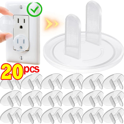 Baby Electrical Outlet Safety Covers, Clear Plug Protectors - 1/20pcs, Childproof Socket Protection for Kid Safety