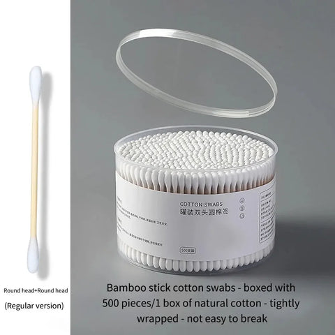 500 Ct Dual Tip Cotton Swabs for Makeup, Ear, Pet Care