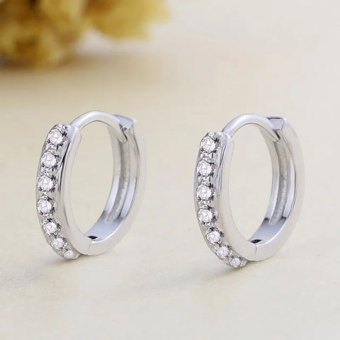 2024 Gold Tone Tiny Hoop Earrings 925 Sterling Silver Glossy Small Cartilage Piercing Fine Jewelry Accessories