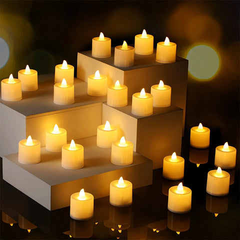 Heart-Shaped Flameless LED Tealight Candle for Christmas, Party, Wedding, Battery-Powered Home Decoration
