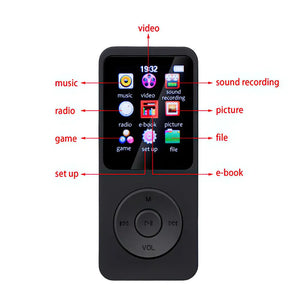 128GB Bluetooth MP4/MP3 Lossless Music Player with FM Radio & Recorder for Sports