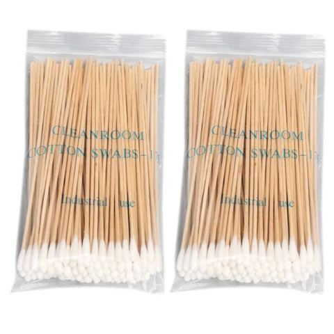 6" Wooden Cotton Swabs Multipurpose - Beauty, Cleaning, Crafts - 100/200 Pack